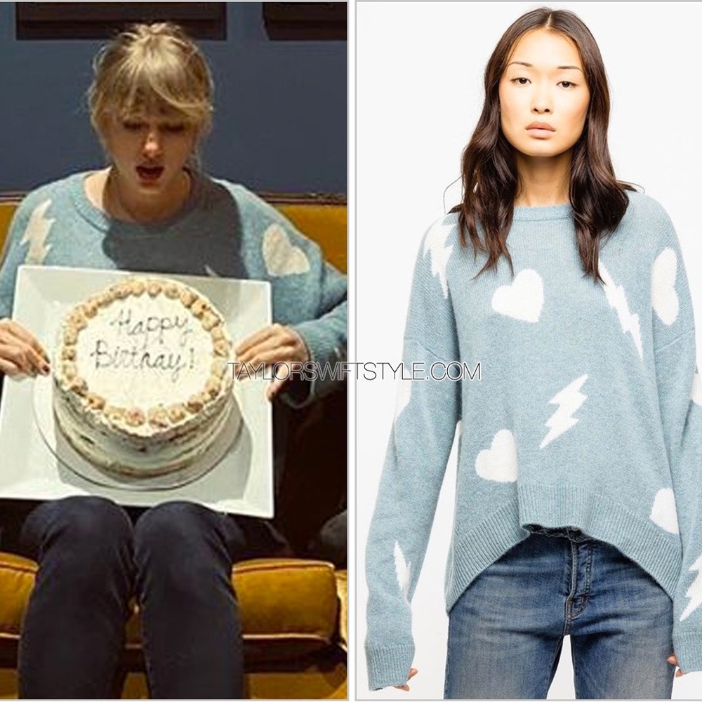 Blue stars and hearts Zadig and Voltaire Bis Sweater